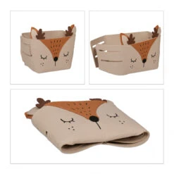 Aufbewahrungskorb "Reh" In Braun - (B)27 X (H)24 X (T)18 Cm -Heimische Küche relaxdays aufbewahrungskorb reh in braun b 27 x h 24 x t 18 cm 5