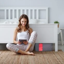 Aufbewahrungstasche In Grau - (B)60 X (H)30 X (T)45 Cm -Heimische Küche relaxdays aufbewahrungstasche in grau b 60 x h 30 x t 45 cm 2