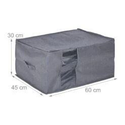 Aufbewahrungstasche In Grau - (B)60 X (H)30 X (T)45 Cm -Heimische Küche relaxdays aufbewahrungstasche in grau b 60 x h 30 x t 45 cm 3