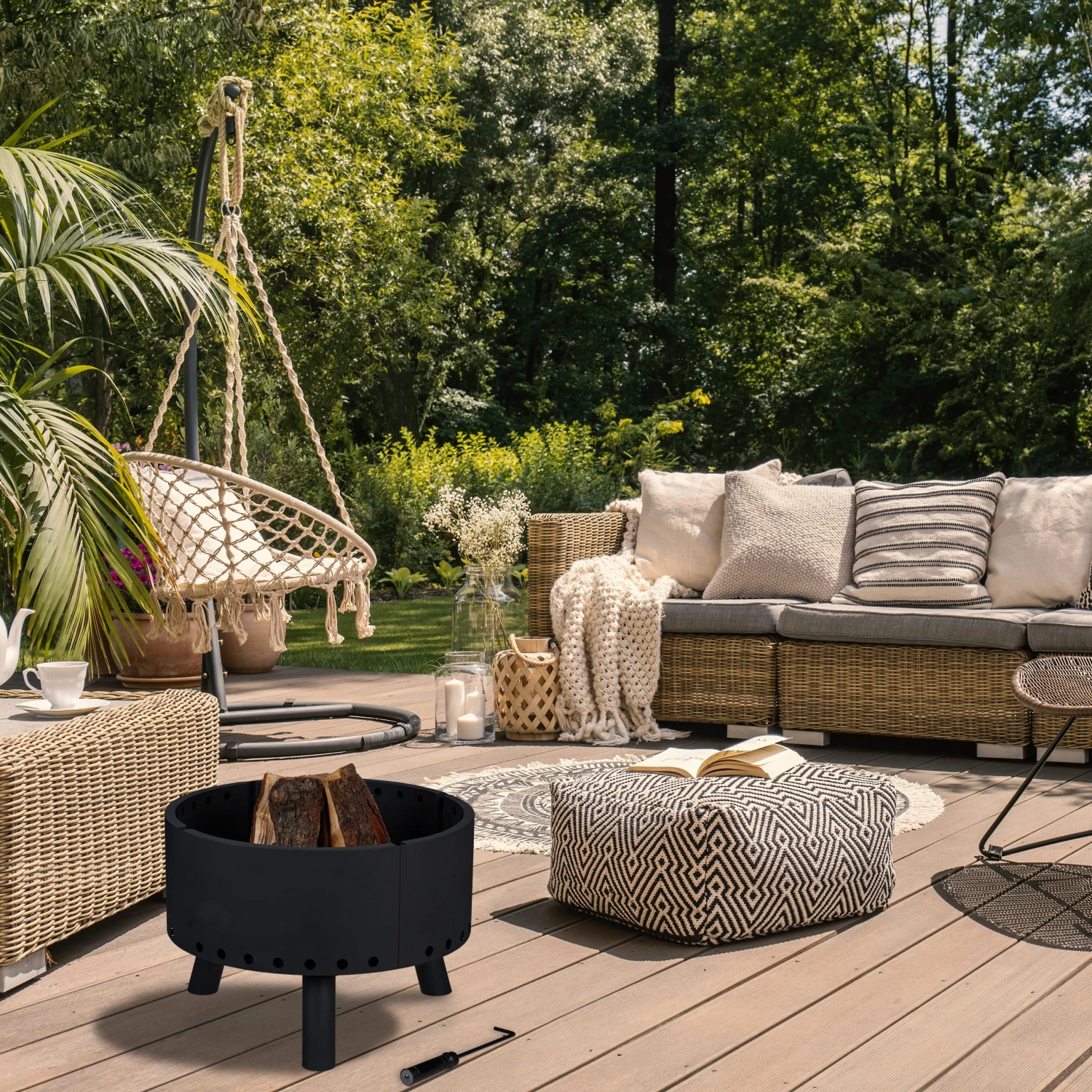 Feuerschale in Schwarz - Ø 58,5 Cm 4 Feuerschale in Schwarz - Ø 58,5 Cm – Bild 2