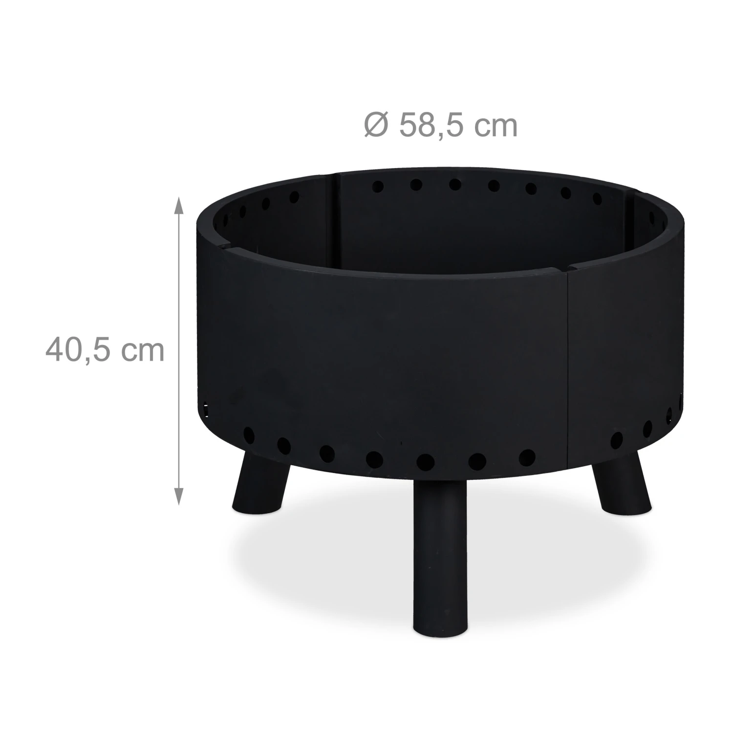 Feuerschale in Schwarz - Ø 58,5 Cm 6 Feuerschale in Schwarz - Ø 58,5 Cm – Bild 4