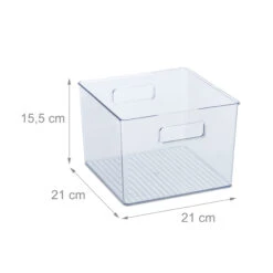 Kühlschrank-Organizer In Transparent - (B)21 X (H)15,5 X (T)21 Cm 13 Kühlschrank-Organizer In Transparent - (B)21 X (H)15,5 X (T)21 Cm -Heimische Küche relaxdays kuhlschrank organizer in transparent b 21 x h 15 5 x t 21 cm 3
