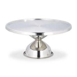 Tortenplatte In Silber - (H)15 X Ø 32,5 Cm