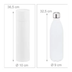 Trinkflasche In Weiß - 1 L 12 Trinkflasche In Weiß - 1 L -Heimische Küche relaxdays trinkflasche in weiss 1 l 3