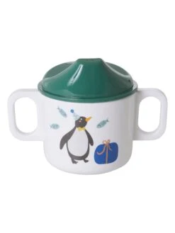 Rice Trinklernbecher "Party Animal" In Weiß/ Grün - (H)6,5 X Ø 7,5 Cm