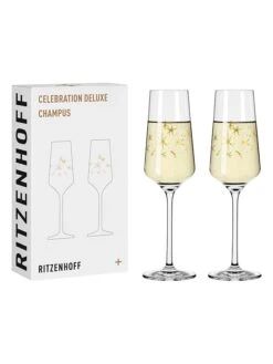 2er-Set: Champagnergläser "Deluxe" In Gold - 233 Ml -Heimische Küche ritzenhoff 2er set champagnerglaser deluxe in gold 233 ml 2