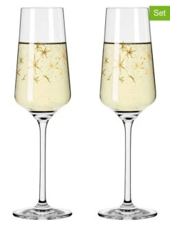 2er-Set: Champagnergläser "Deluxe" In Gold - 233 Ml