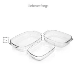 3-tlg. Auflaufformen Set In Transparent 10 3-tlg. Auflaufformen Set In Transparent -Heimische Küche sanger 3 tlg auflaufformen set in transparent 3