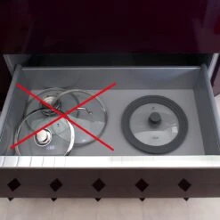 Universal Glasdeckel, 2-teilig, Mit Silikonrand In Grau -Heimische Küche stoneline universal glasdeckel 2 teilig mit silikonrand in grau 3