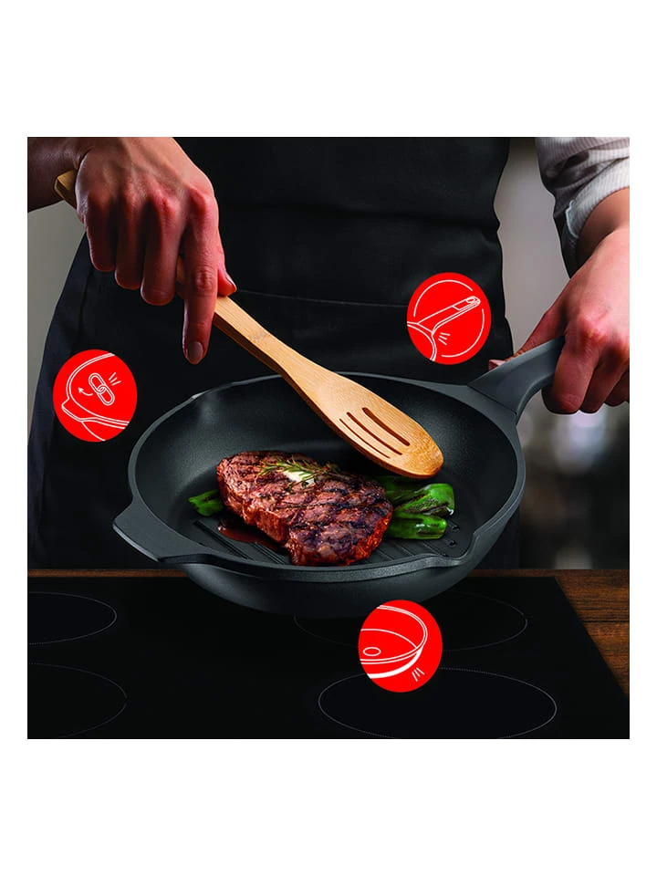 Tefal Grillpfanne "Robusto" In Schwarz - Ø 26 Cm 8 Tefal Grillpfanne "Robusto" In Schwarz - Ø 26 Cm – Bild 6