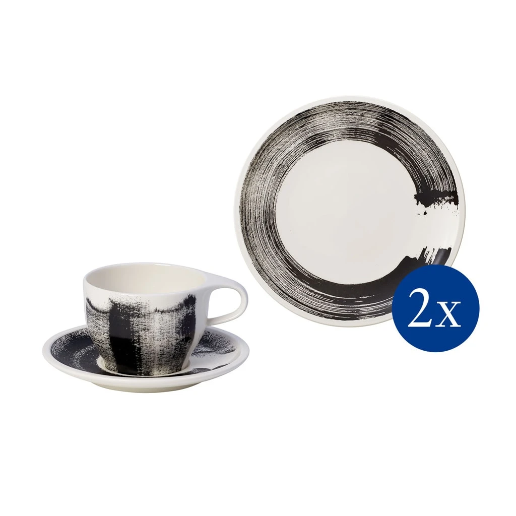 Villeroy & Boch Frühstücks-Set, 6-teilig, Für 2 Personen Coffee Passion Awake In Schwarz|weiß 3 Villeroy & Boch Frühstücks-Set, 6-teilig, Für 2 Personen Coffee Passion Awake In Schwarz|weiß