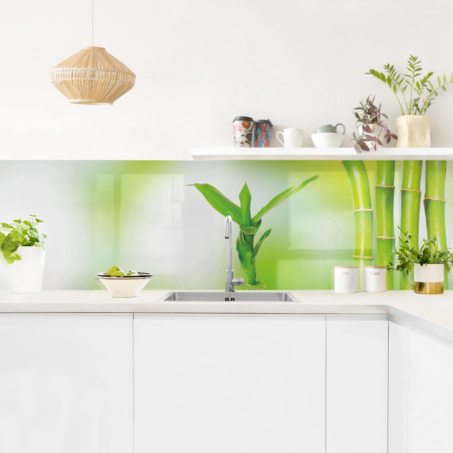 Küchenrückwand - Grüner Bambus In Grün 5 Küchenrückwand - Grüner Bambus In Grün – Bild 3