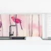 Küchenrückwand - Vögel Auf Zweigen In Rosa