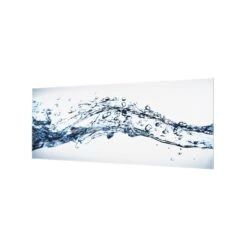 Spritzschutz Glas Panorama - Water Splash In Weiß -Heimische Küche wallart spritzschutz glas panorama water splash in weiss 4