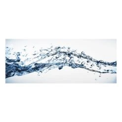 Spritzschutz Glas Panorama - Water Splash In Weiß -Heimische Küche wallart spritzschutz glas panorama water splash in weiss 5