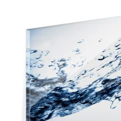 Spritzschutz Glas Panorama - Water Splash In Weiß -Heimische Küche wallart spritzschutz glas panorama water splash in weiss 6