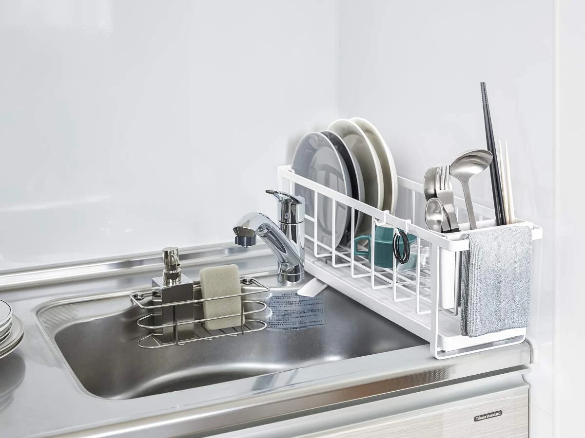 Yamazaki Geschirr-Abtropfgestelll Tower 57x18x16cm In Weiß 12 Yamazaki Geschirr-Abtropfgestelll Tower 57x18x16cm In Weiß – Bild 10